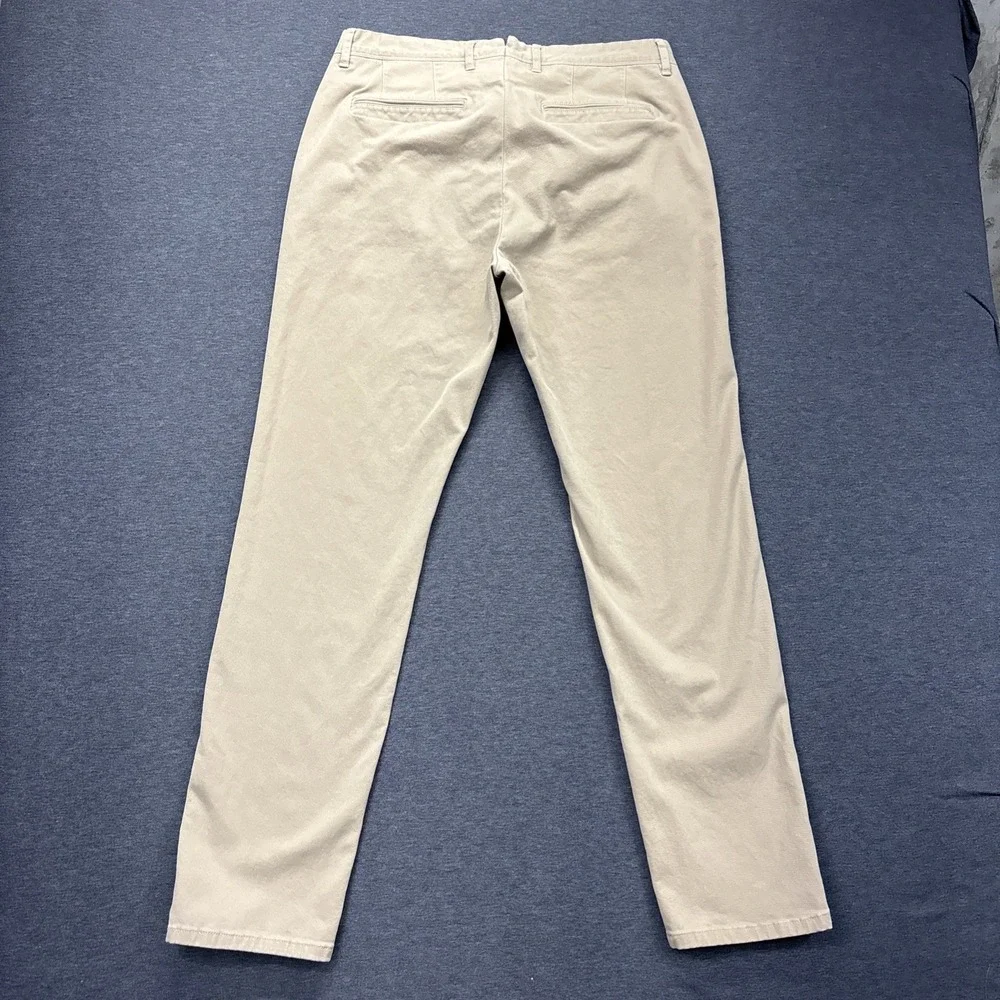 Mott Bow Pants Mens 34x31 TAG-34x32 Twill Chino Charles Khaki Beige Preppy